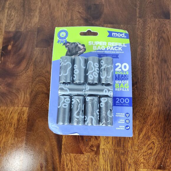 MOD Super Refill Bag Pack Doggy 20 Rolls Total 200 Bags - Picture 1 of 3